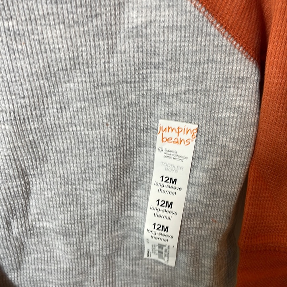 Jumping Beans Boys FALL Henley Long Sleeve Shirts Bundle Size 12 Months NWT - Picture 3 of 11